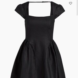 Reformation Black Dress with Cap Sleeves